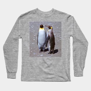 King Penguin Conversation, 'Oh no! I don't think so.' Long Sleeve T-Shirt